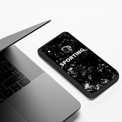 Чехол iPhone XS Max матовый Sporting black ice, цвет: 3D-черный — фото 2