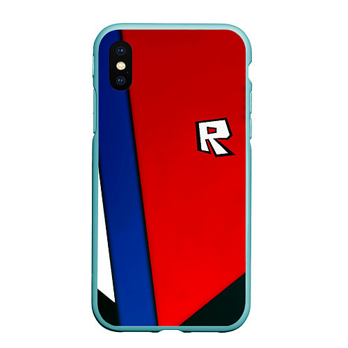 Чехол iPhone XS Max матовый Roblox uniform / 3D-Мятный – фото 1