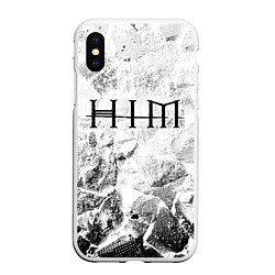 Чехол iPhone XS Max матовый HIM white graphite, цвет: 3D-белый