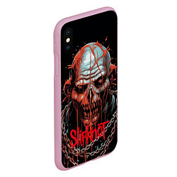 Чехол iPhone XS Max матовый Slipknot зомби в цепи, цвет: 3D-розовый — фото 2