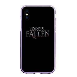 Чехол iPhone XS Max матовый Lord of the fallen logo, цвет: 3D-светло-сиреневый