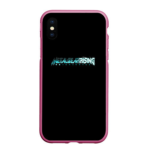 Чехол iPhone XS Max матовый Metal gear rising logo / 3D-Малиновый – фото 1