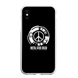 Чехол iPhone XS Max матовый Metal gear solid snake logo, цвет: 3D-белый