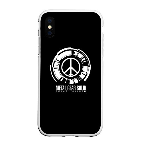 Чехол iPhone XS Max матовый Metal gear solid snake logo / 3D-Белый – фото 1