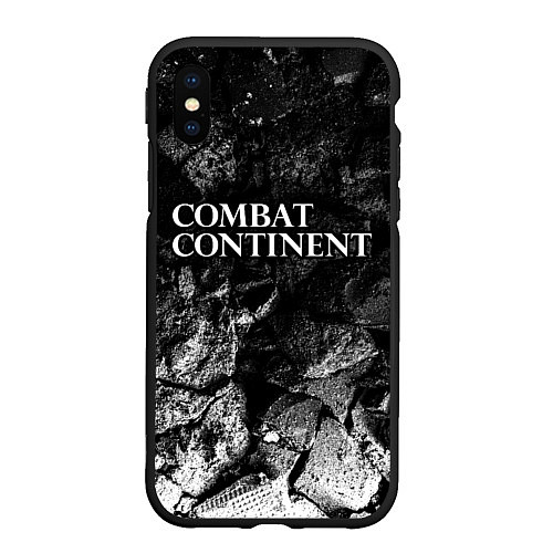 Чехол iPhone XS Max матовый Combat Continent black graphite / 3D-Черный – фото 1
