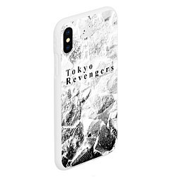 Чехол iPhone XS Max матовый Tokyo Revengers white graphite, цвет: 3D-белый — фото 2