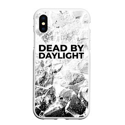 Чехол iPhone XS Max матовый Dead by Daylight white graphite, цвет: 3D-белый