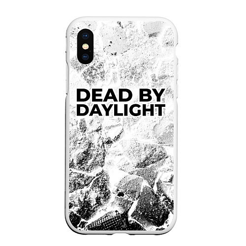 Чехол iPhone XS Max матовый Dead by Daylight white graphite / 3D-Белый – фото 1