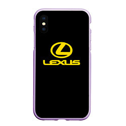 Чехол iPhone XS Max матовый Lexus yellow logo