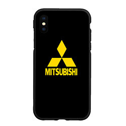 Чехол iPhone XS Max матовый Mitsubishi logo yelow