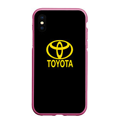 Чехол iPhone XS Max матовый Toyota yellow