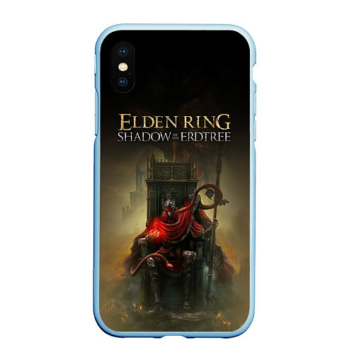 Чехол iPhone XS Max матовый Elden ring Shadow of the erdtree / 3D-Голубой – фото 1