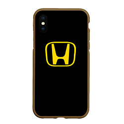 Чехол iPhone XS Max матовый Honda yellow