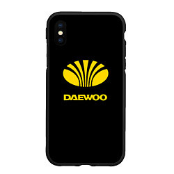 Чехол iPhone XS Max матовый Daewoo logo yellow