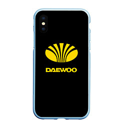 Чехол iPhone XS Max матовый Daewoo logo yellow, цвет: 3D-голубой