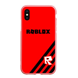 Чехол iPhone XS Max матовый Roblox geometry game