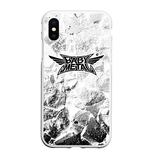 Чехол iPhone XS Max матовый Babymetal white graphite / 3D-Белый – фото 1