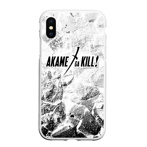 Чехол iPhone XS Max матовый Akame ga Kill white graphite / 3D-Белый – фото 1