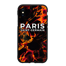 Чехол iPhone XS Max матовый PSG red lava