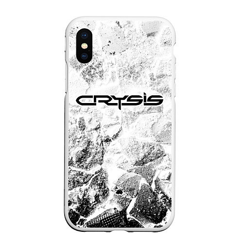 Чехол iPhone XS Max матовый Crysis white graphite / 3D-Белый – фото 1