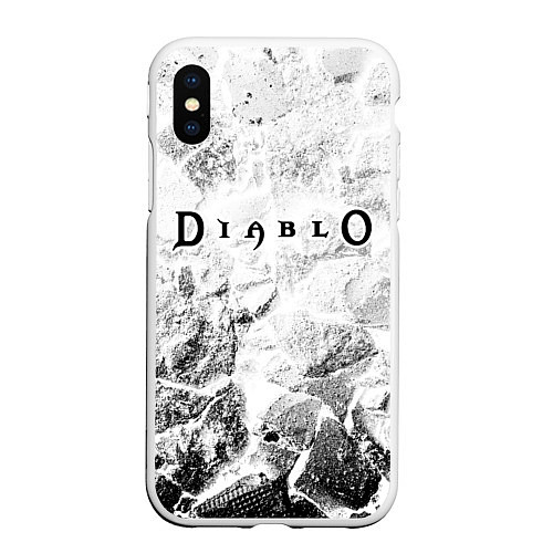 Чехол iPhone XS Max матовый Diablo white graphite / 3D-Белый – фото 1
