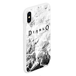 Чехол iPhone XS Max матовый Diablo white graphite, цвет: 3D-белый — фото 2