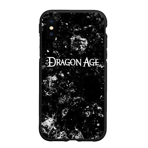 Чехол iPhone XS Max матовый Dragon Age black ice / 3D-Черный – фото 1