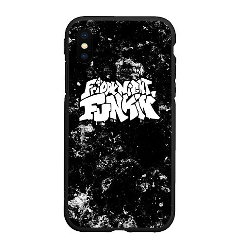 Чехол iPhone XS Max матовый Friday Night Funkin black ice / 3D-Черный – фото 1