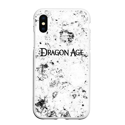 Чехол iPhone XS Max матовый Dragon Age dirty ice / 3D-Белый – фото 1