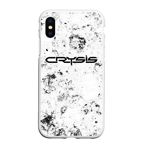 Чехол iPhone XS Max матовый Crysis dirty ice / 3D-Белый – фото 1