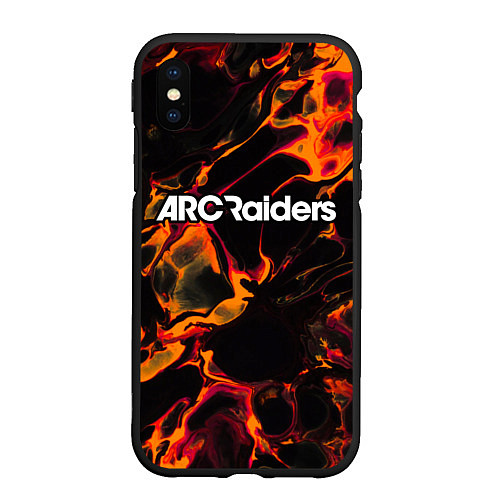 Чехол iPhone XS Max матовый ARC Raiders red lava / 3D-Черный – фото 1