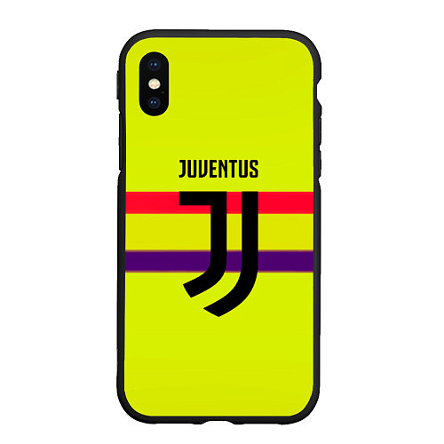 Чехол iPhone XS Max матовый Juventus sport line / 3D-Черный – фото 1