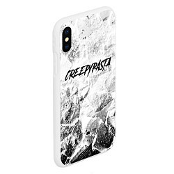 Чехол iPhone XS Max матовый CreepyPasta white graphite, цвет: 3D-белый — фото 2