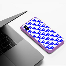 Чехол iPhone XS Max матовый FaZe Clan pattern team, цвет: 3D-фиолетовый — фото 2