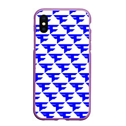 Чехол iPhone XS Max матовый FaZe Clan pattern team, цвет: 3D-фиолетовый
