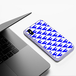 Чехол iPhone XS Max матовый FaZe Clan pattern team, цвет: 3D-светло-сиреневый — фото 2