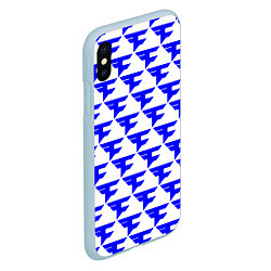 Чехол iPhone XS Max матовый FaZe Clan pattern team, цвет: 3D-голубой — фото 2