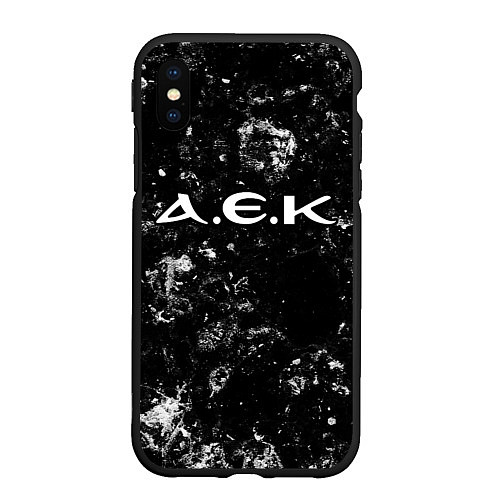 Чехол iPhone XS Max матовый AEK Athens black ice / 3D-Черный – фото 1