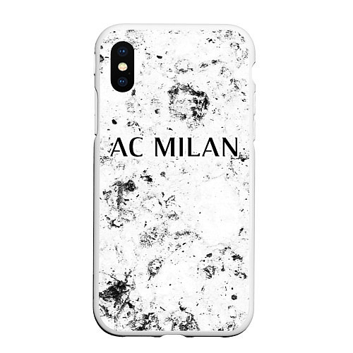 Чехол iPhone XS Max матовый AC Milan dirty ice / 3D-Белый – фото 1