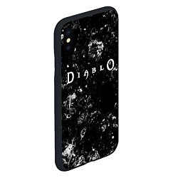 Чехол iPhone XS Max матовый Diablo black ice, цвет: 3D-черный — фото 2