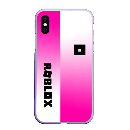 Чехол iPhone XS Max матовый Roblox geometry gradient / 3D-Светло-сиреневый – фото 1