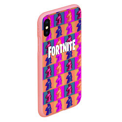 Чехол iPhone XS Max матовый Fortnite logo pattern game, цвет: 3D-баблгам — фото 2