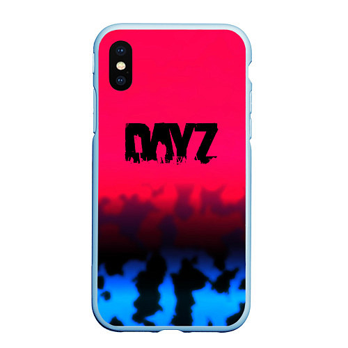 Чехол iPhone XS Max матовый Dayz камуфляж / 3D-Голубой – фото 1