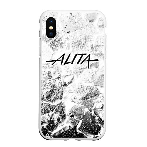 Чехол iPhone XS Max матовый Alita white graphite / 3D-Белый – фото 1