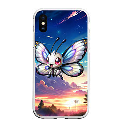 Чехол iPhone XS Max матовый Pokemon butterfree, цвет: 3D-белый