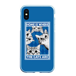 Чехол iPhone XS Max матовый Home is where the cats are