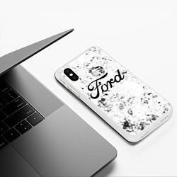 Чехол iPhone XS Max матовый Ford dirty ice, цвет: 3D-белый — фото 2