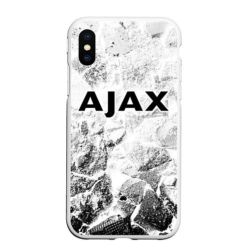 Чехол iPhone XS Max матовый Ajax white graphite / 3D-Белый – фото 1