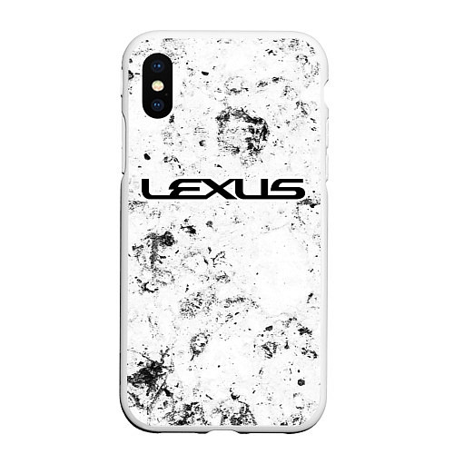 Чехол iPhone XS Max матовый Lexus dirty ice / 3D-Белый – фото 1