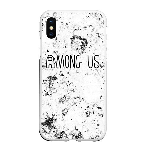 Чехол iPhone XS Max матовый Among Us dirty ice / 3D-Белый – фото 1